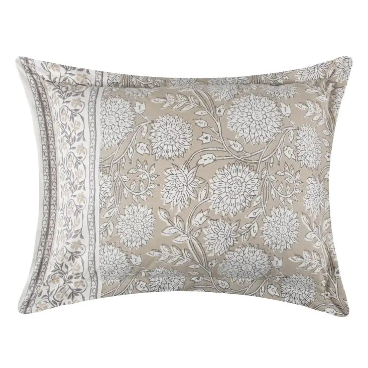 Adare Coastal Floral Comforter Set - Taupe