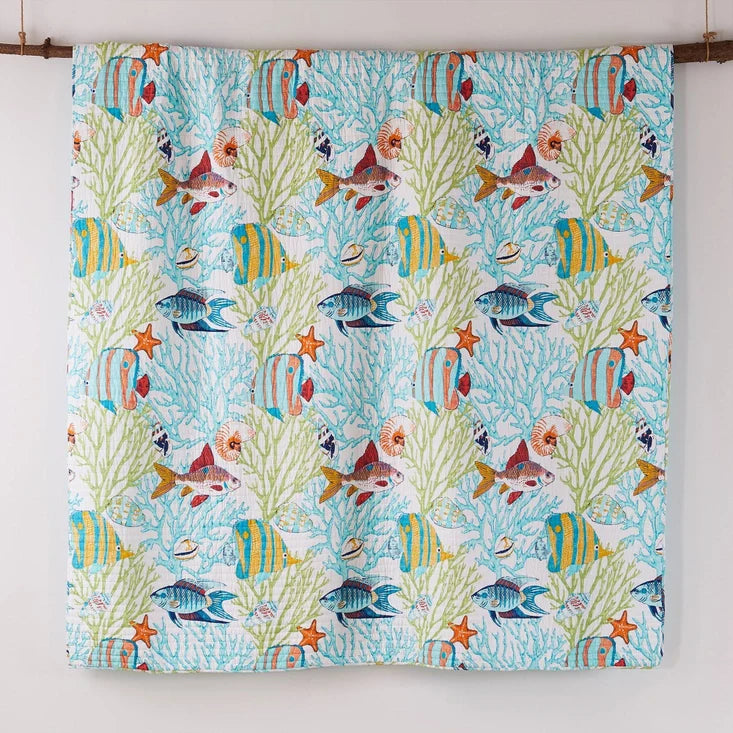 Beachwalk Cotton Quilt Set - Fish Themed Quilts