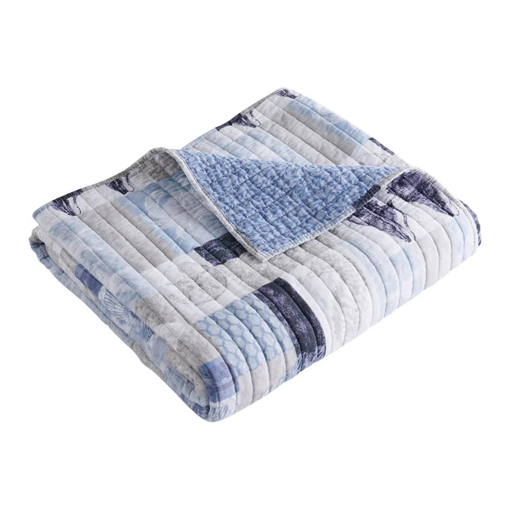Cerralve Quilted Throw Blanket - Coastal Themed Throw Blankets