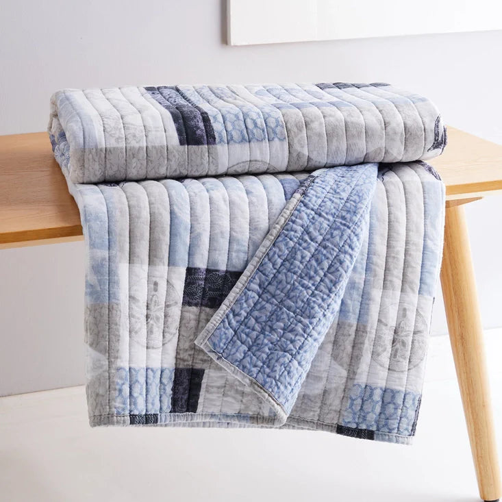 Cerralve Quilted Throw Blanket - Coastal Themed Throw Blankets