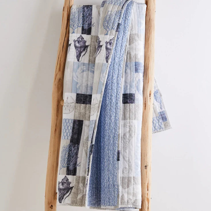 Cerralve Quilted Throw Blanket - Coastal Themed Throw Blankets