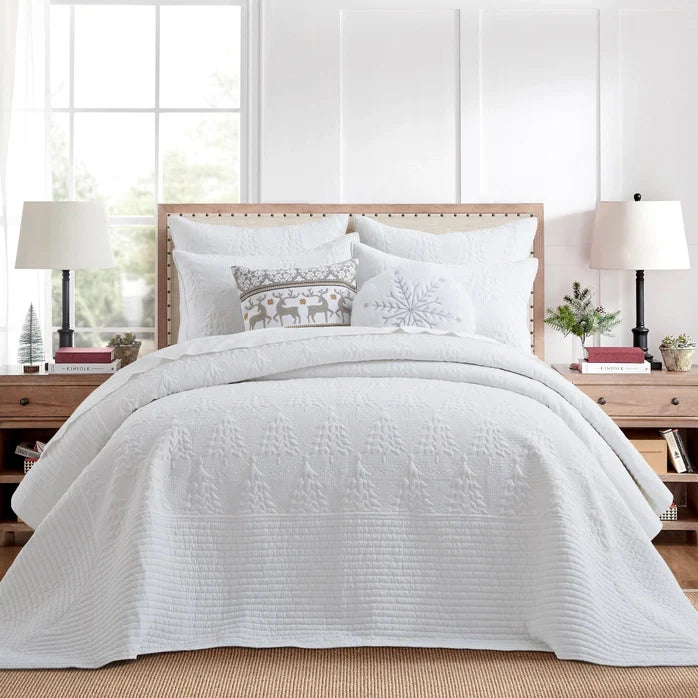 O Christmas Tree Bedspread Set - Coastal Christmas Bedding