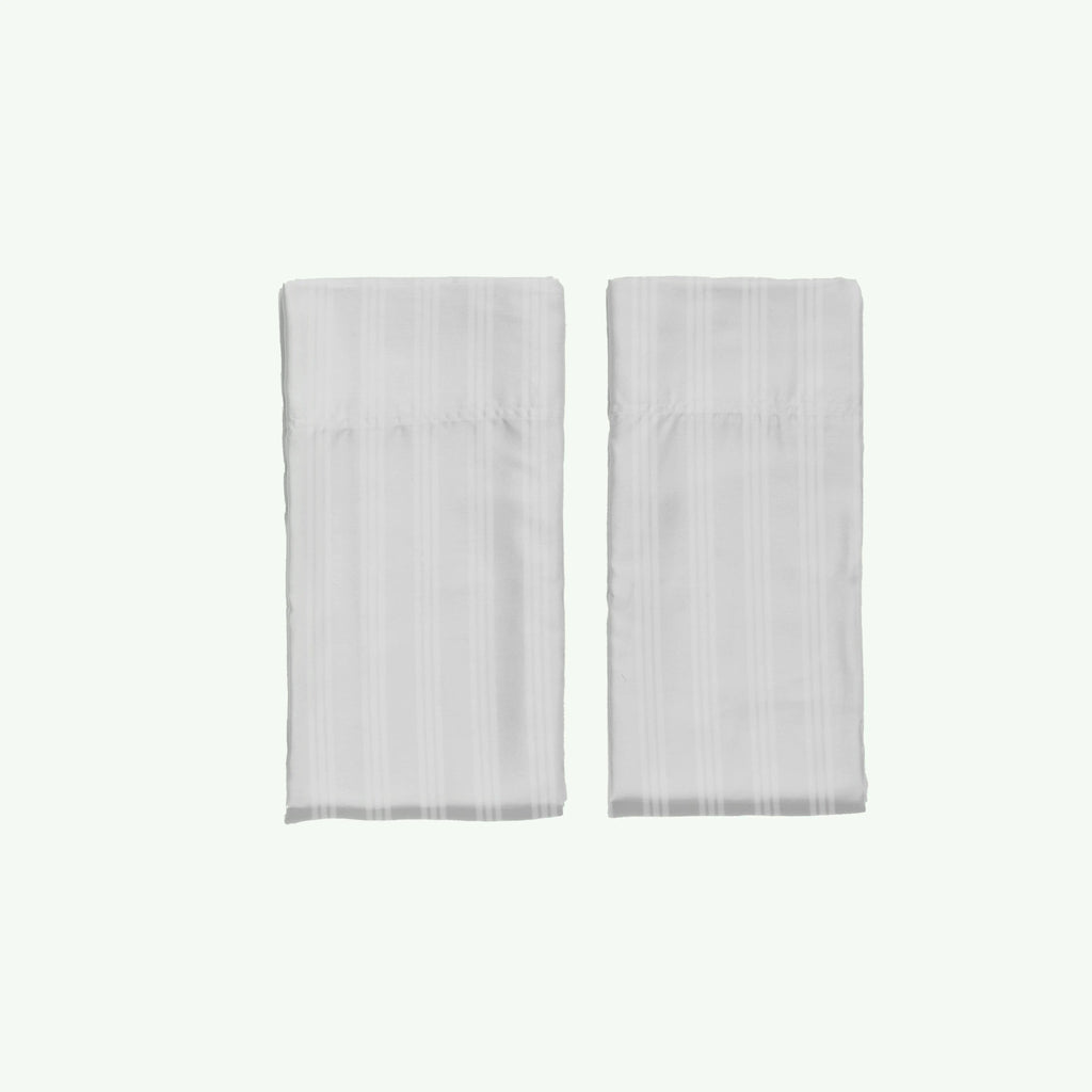 Eucalyptus Pillowcases (2) - Sheets & Giggles #color_light-gray-stripes