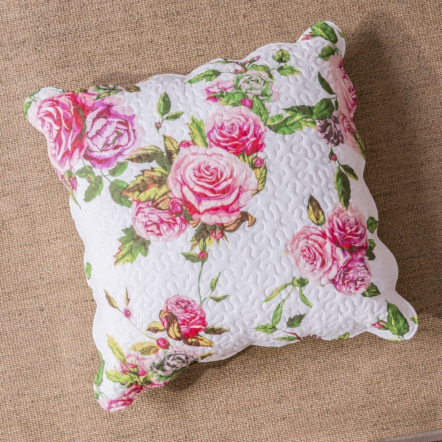 Bedding Bed in a Bag Bundle Set - Romantic Roses Lovely Blooming Floral Bedding Set