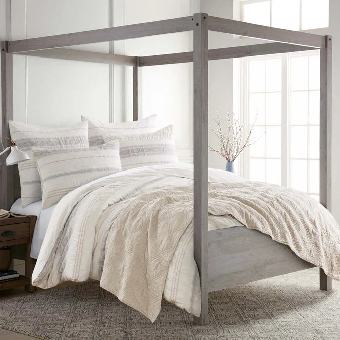 Pickford 100% Cotton Duvet Cover Set - Coastal Bedding Sets - Taupe