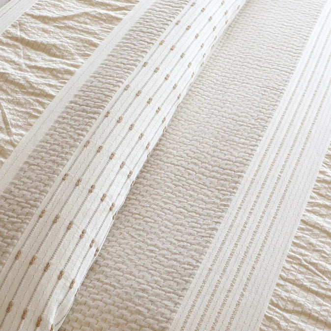 Pickford Cotton Comforter Set - Coastal Bedding Sets - Beige