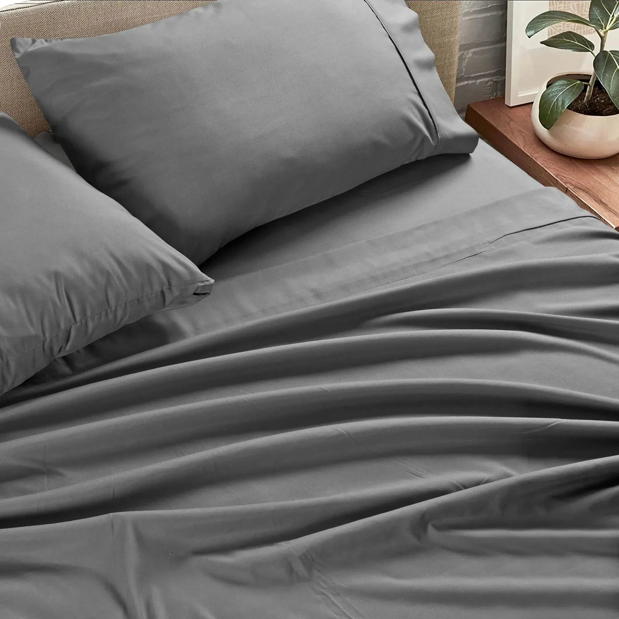 Plain Microfiber Sheet Set in Solid Colors by Rifz Textiles Inc