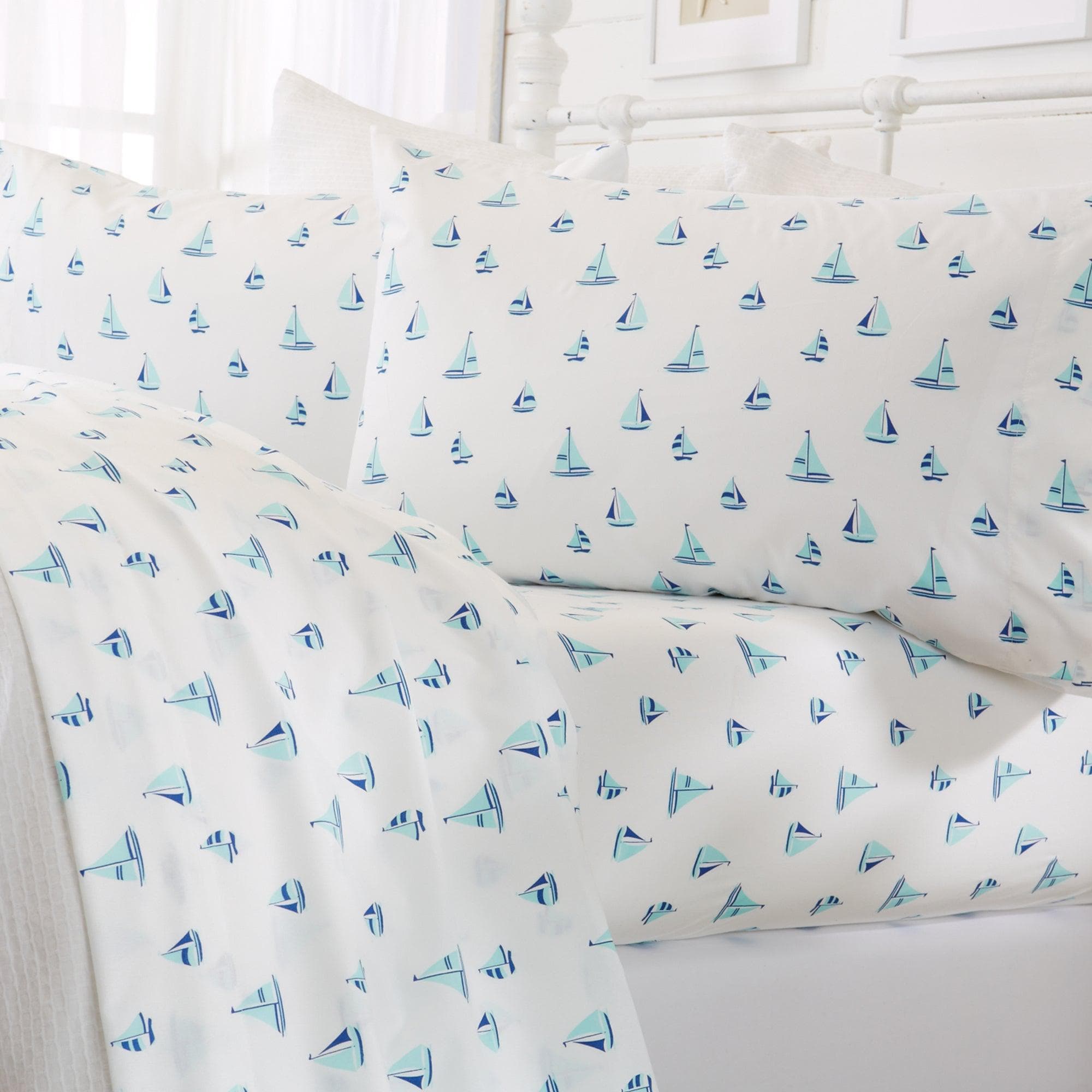 Coastal Microfiber Sheet Sets - Newport - Coastal Bedding