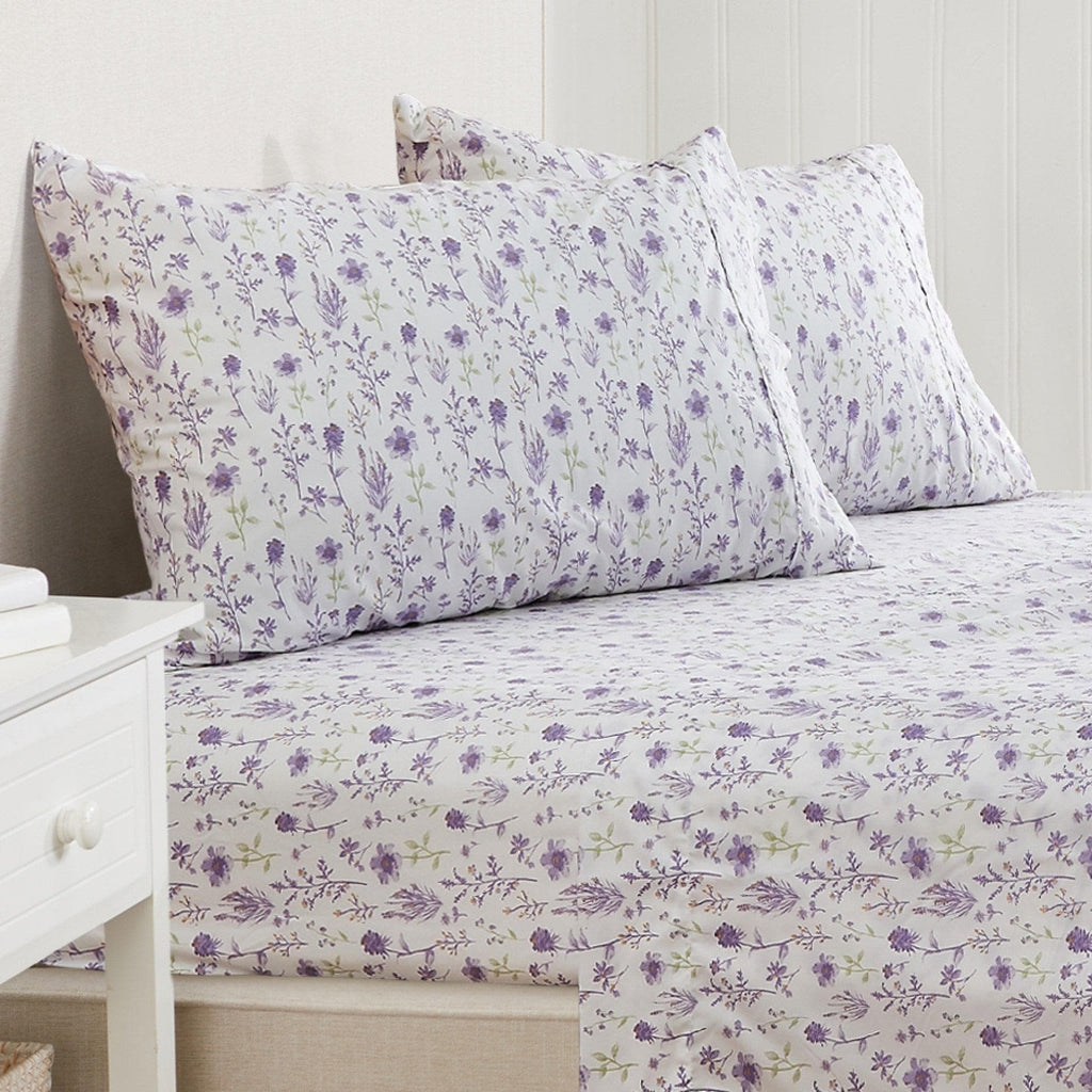 Floral Microfiber Sheet Sets - Delia - Coastal & Floral Themed Bedding