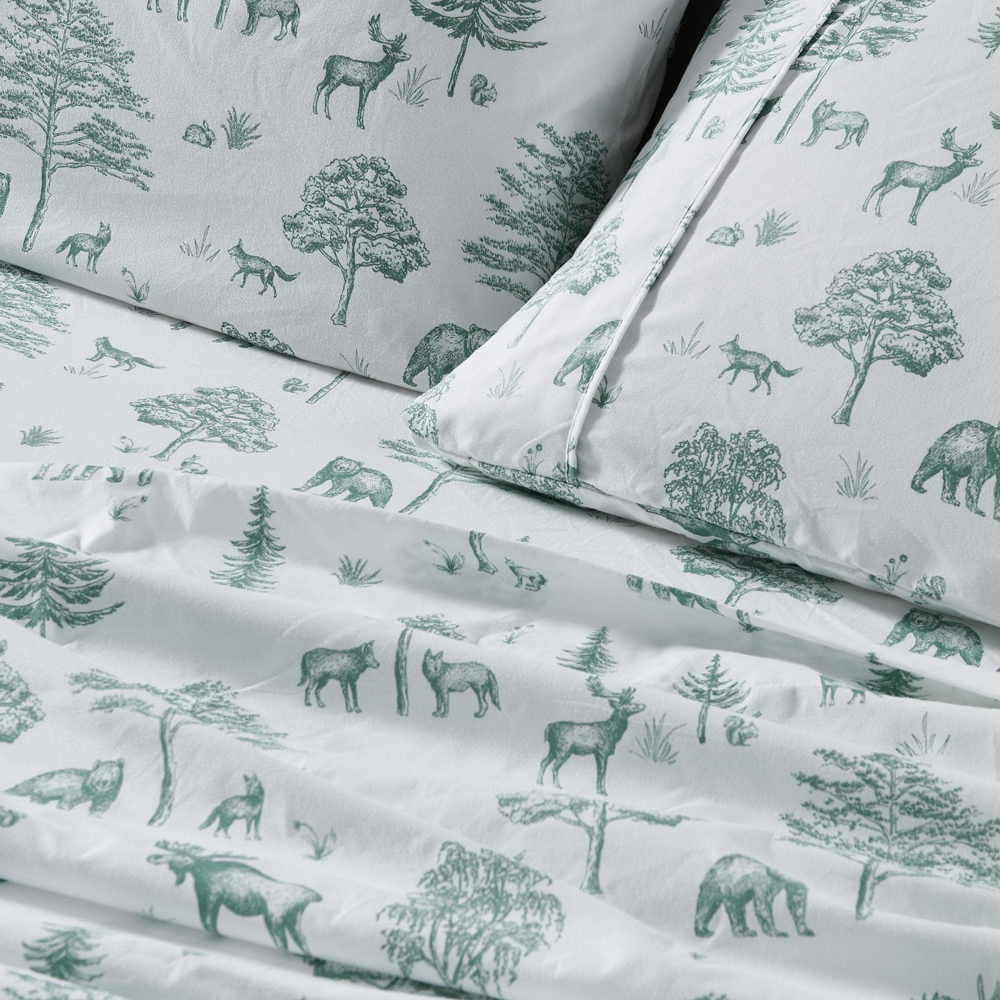 Lodge Microfiber Sheet - Mountain Ridge - Outdoor & Christmas Themed Bedding