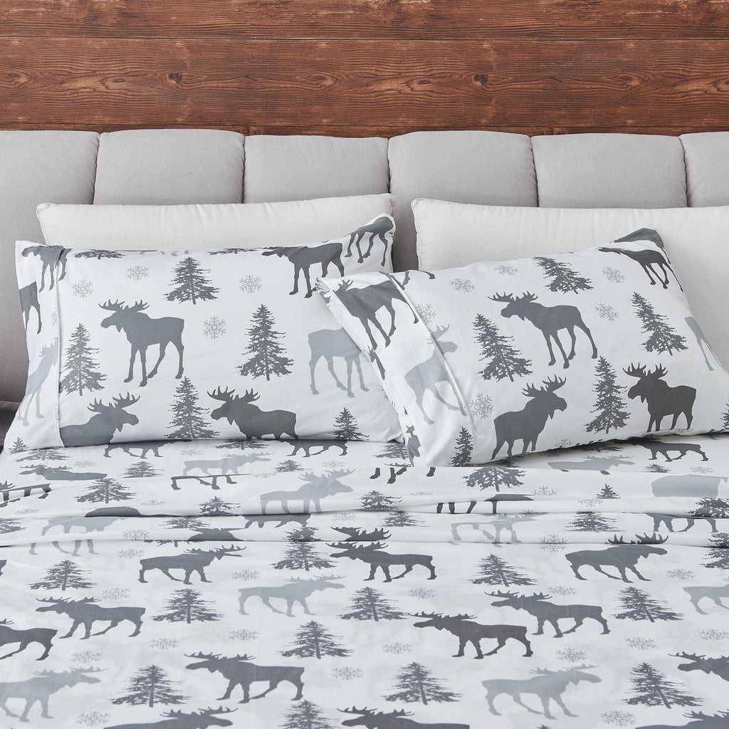 Lodge Microfiber Sheet - Mountain Ridge - Outdoor & Christmas Themed Bedding