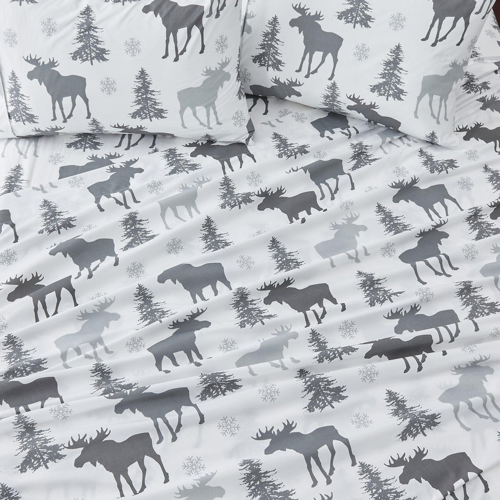 Lodge Microfiber Sheet - Mountain Ridge - Outdoor & Christmas Themed Bedding