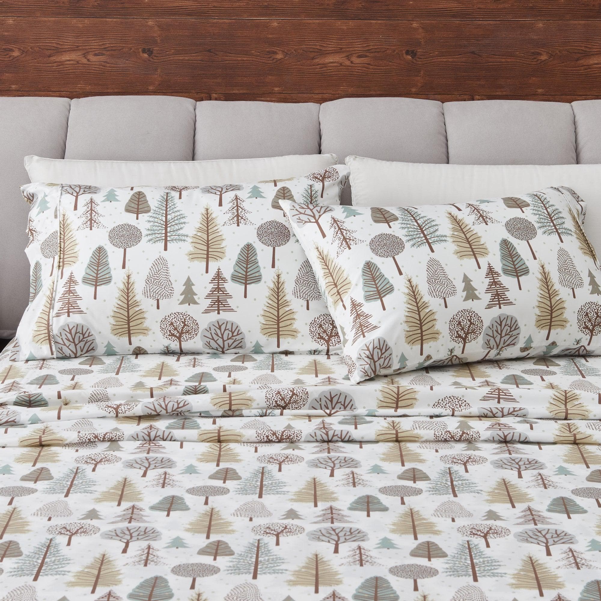 Lodge Microfiber Sheet - Mountain Ridge - Outdoor & Christmas Themed Bedding