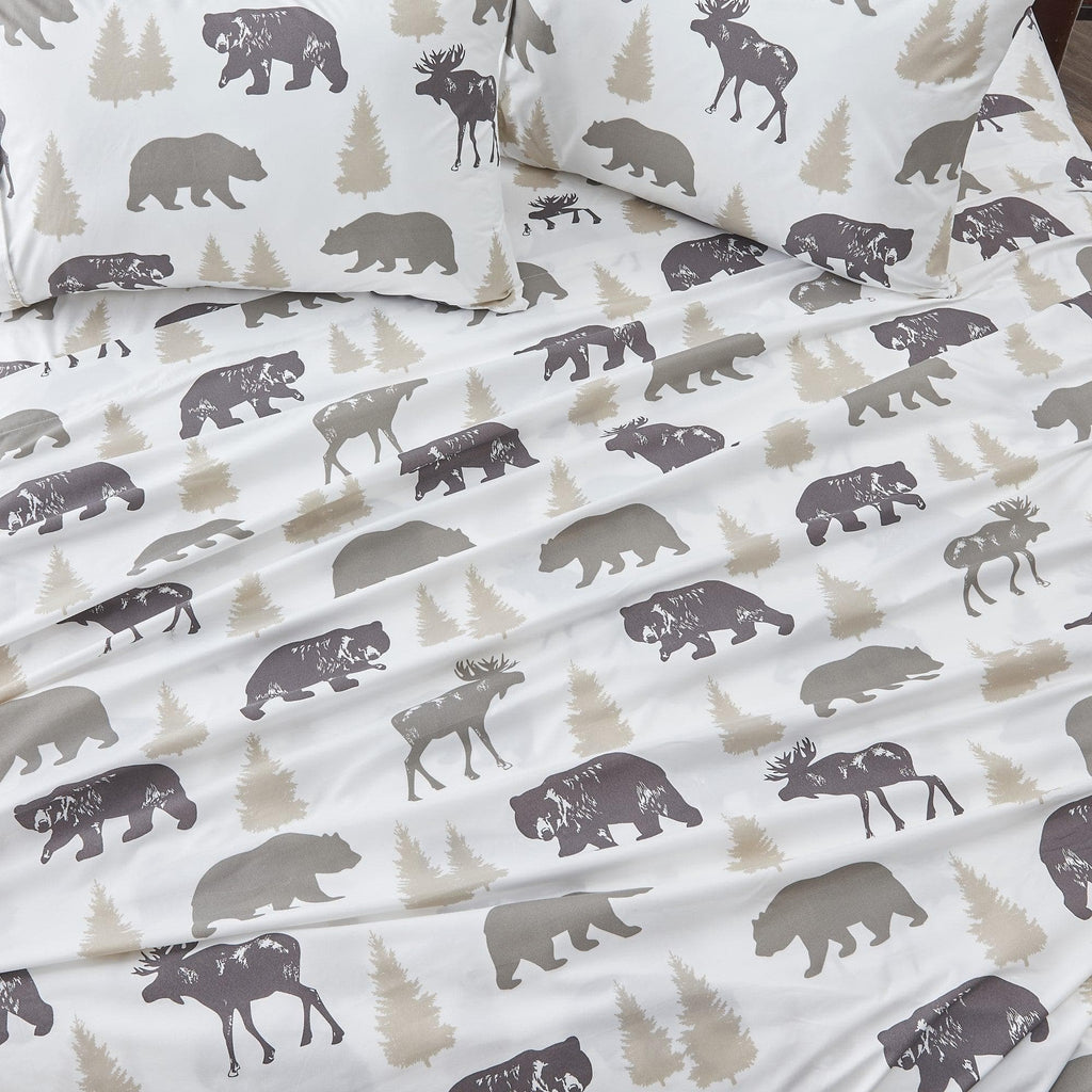 Lodge Microfiber Sheet - Mountain Ridge - Outdoor & Christmas Themed Bedding