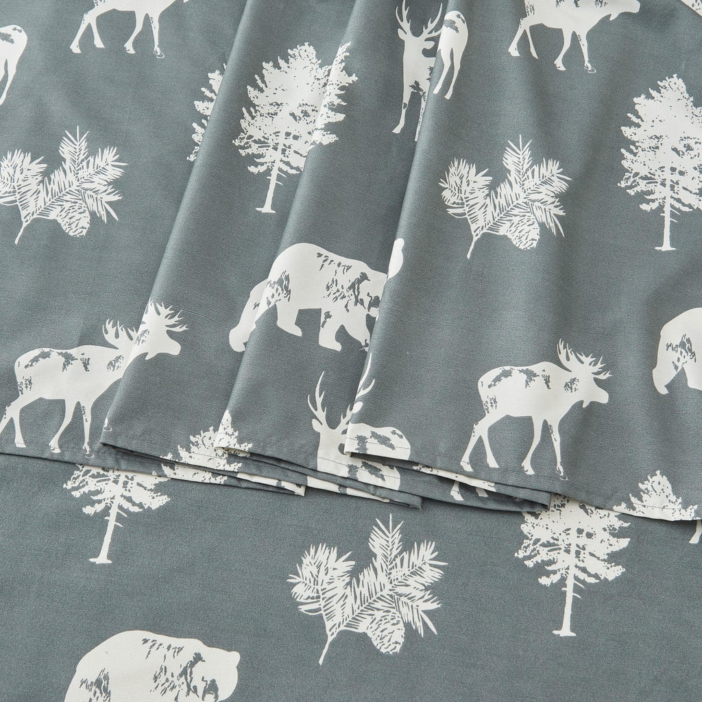 Lodge Microfiber Sheet - Mountain Ridge - Outdoor & Christmas Themed Bedding