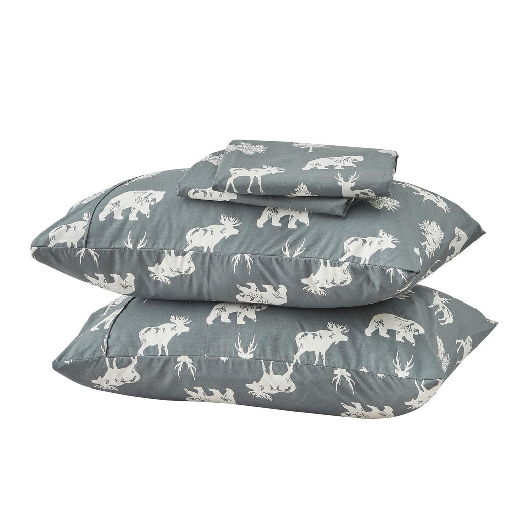 Lodge Microfiber Sheet - Mountain Ridge - Outdoor & Christmas Themed Bedding
