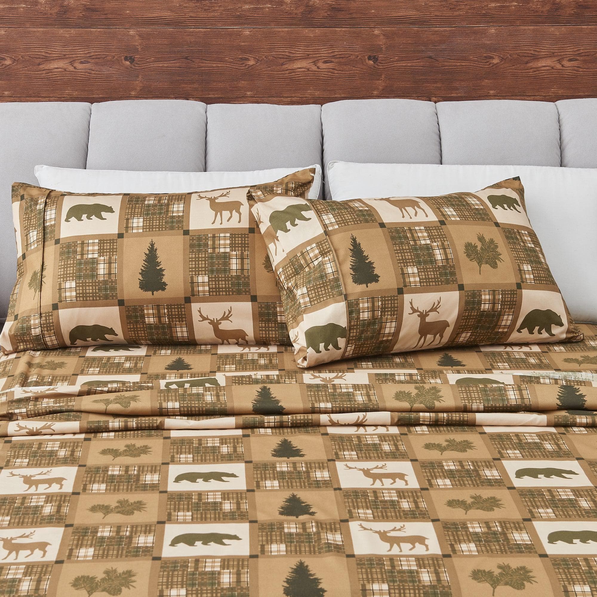 Lodge Microfiber Sheet - Mountain Ridge - Outdoor & Christmas Themed Bedding