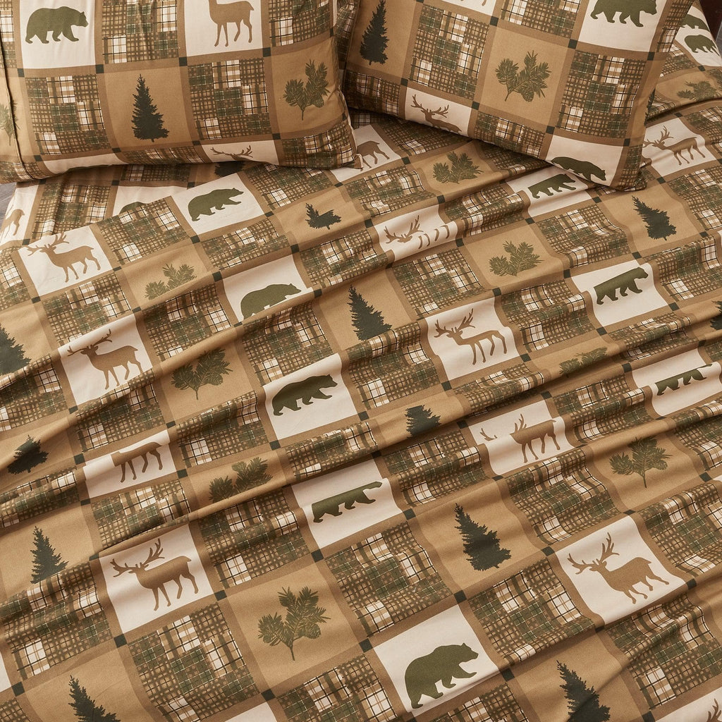 Lodge Microfiber Sheet - Mountain Ridge - Outdoor & Christmas Themed Bedding