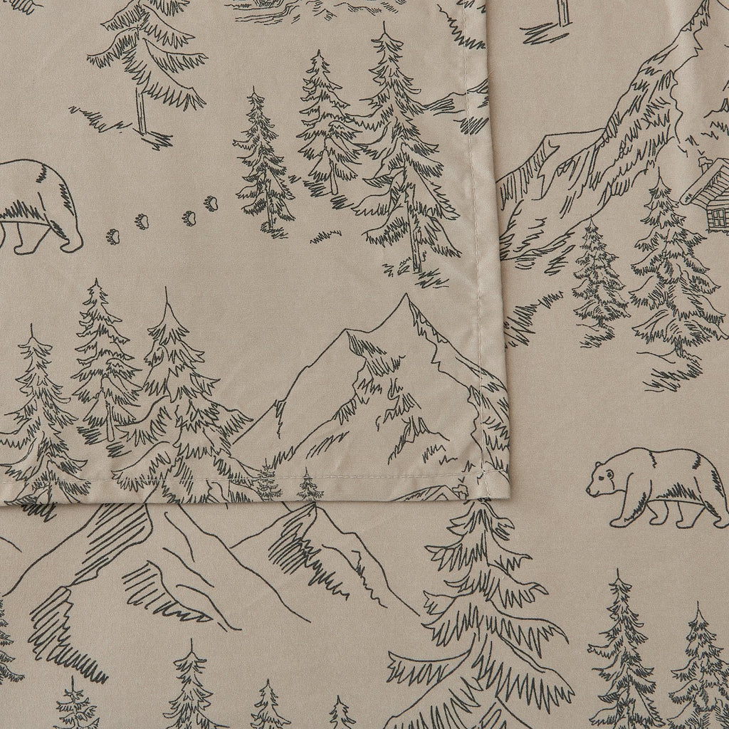 Lodge Microfiber Sheet - Mountain Ridge - Outdoor & Christmas Themed Bedding
