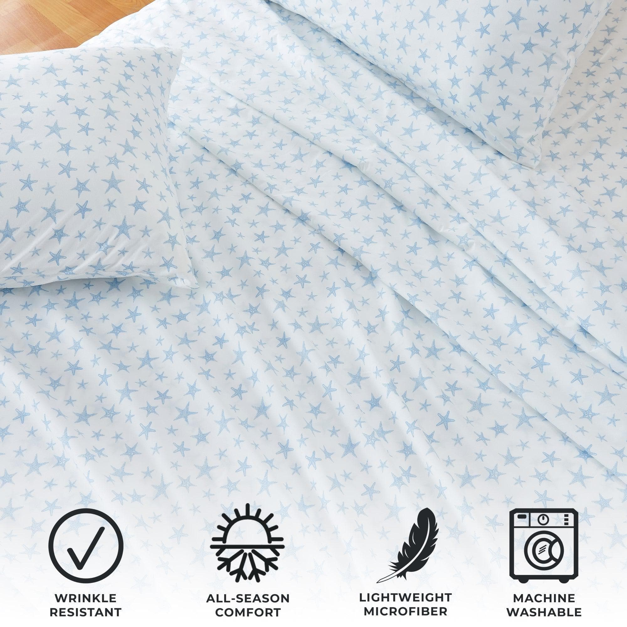 Coastal Microfiber Sheet Sets - Newport - Coastal Bedding