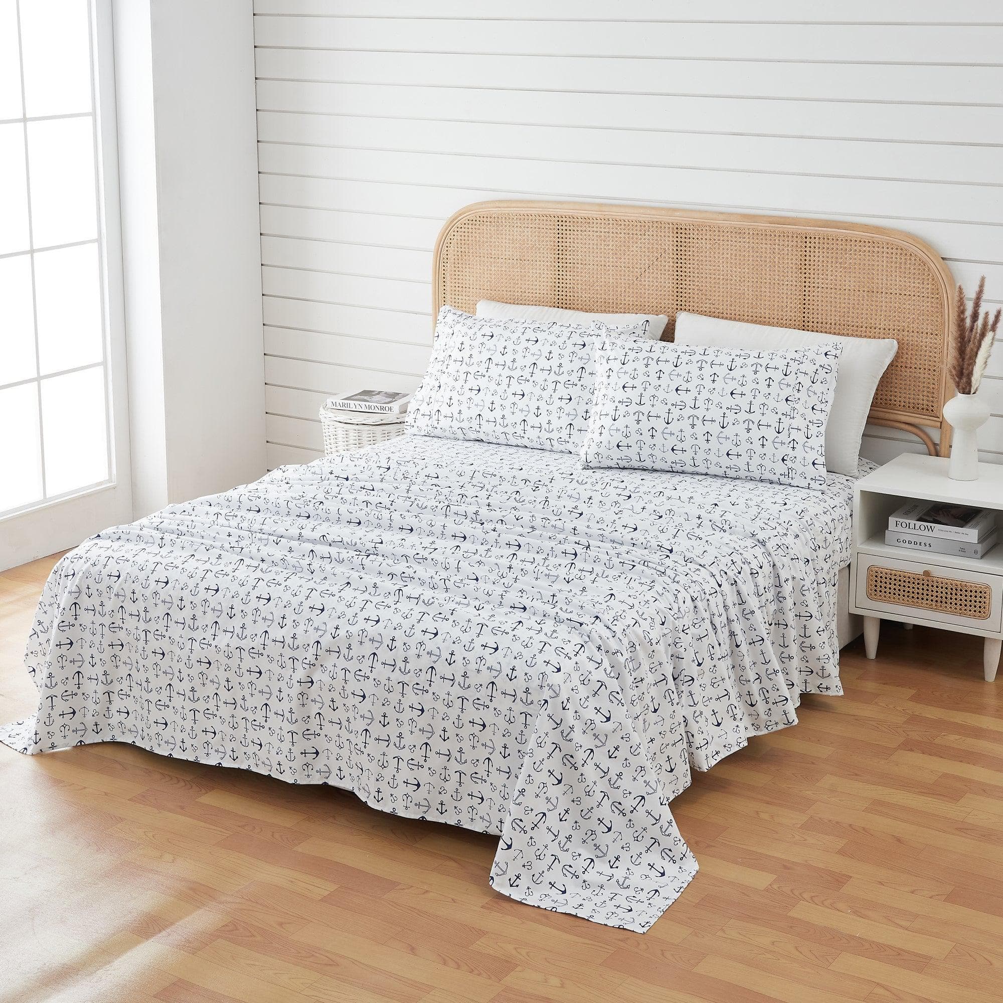 Coastal Microfiber Sheet Sets - Newport - Coastal Bedding