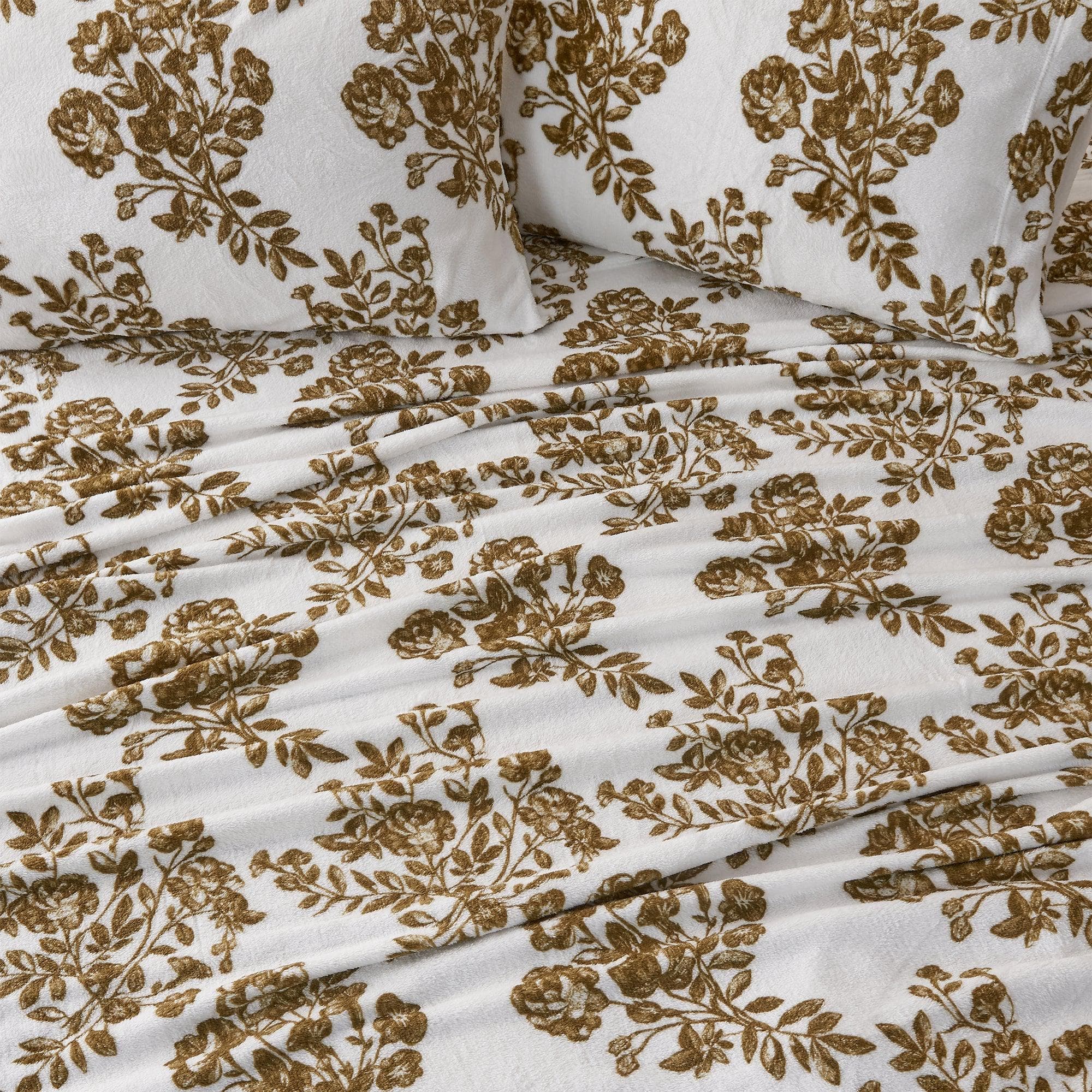 Velvet Luxe Printed Plush Sheet - Winter & Christmas Themed Bedding