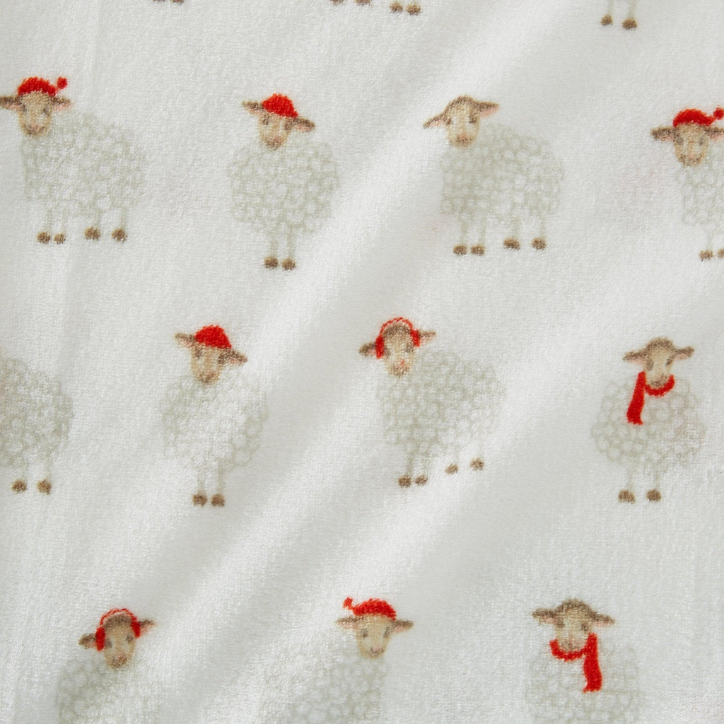 Velvet Luxe Printed Plush Sheet - Winter & Christmas Themed Bedding