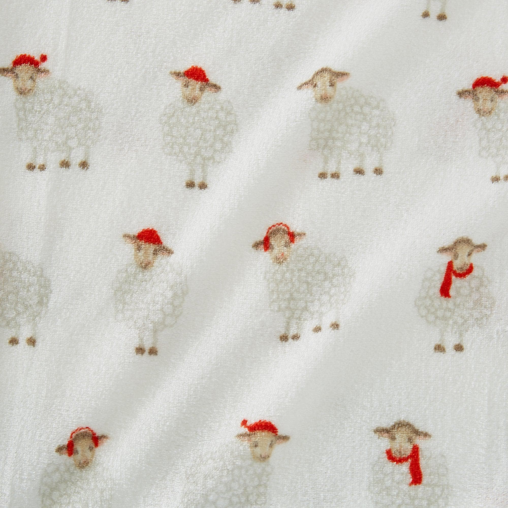Velvet Luxe Printed Plush Sheet - Winter & Christmas Themed Bedding