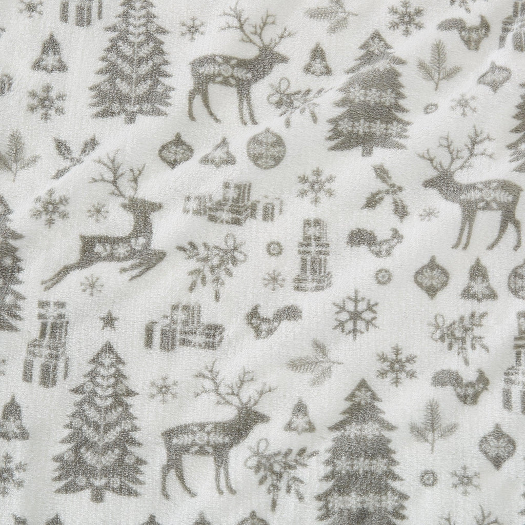 Velvet Luxe Printed Plush Sheet - Winter & Christmas Themed Bedding