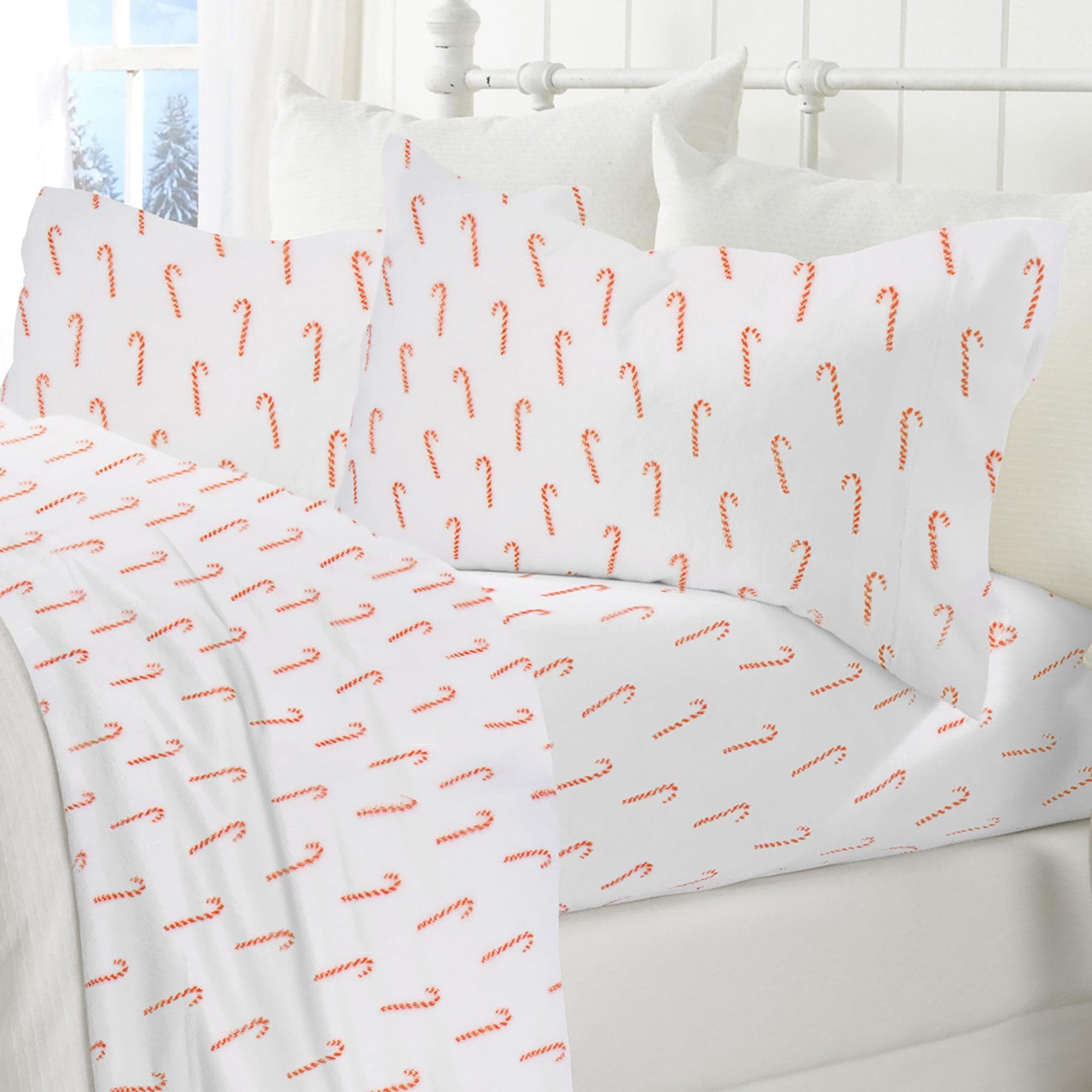 Velvet Luxe Printed Plush Sheet - Winter & Christmas Themed Bedding