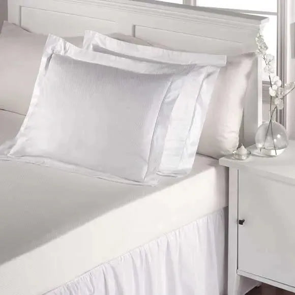 T-300 Micro check Collection White Blended Sheetings by Rifz Textiles Inc